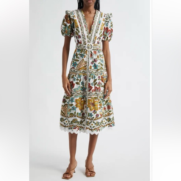 FARM Rio Dresses & Skirts - Farm Rio Botanicals Cotton Midi Dress